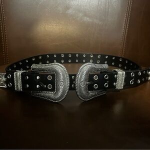 Accessorize Black Belt with Silver Accents